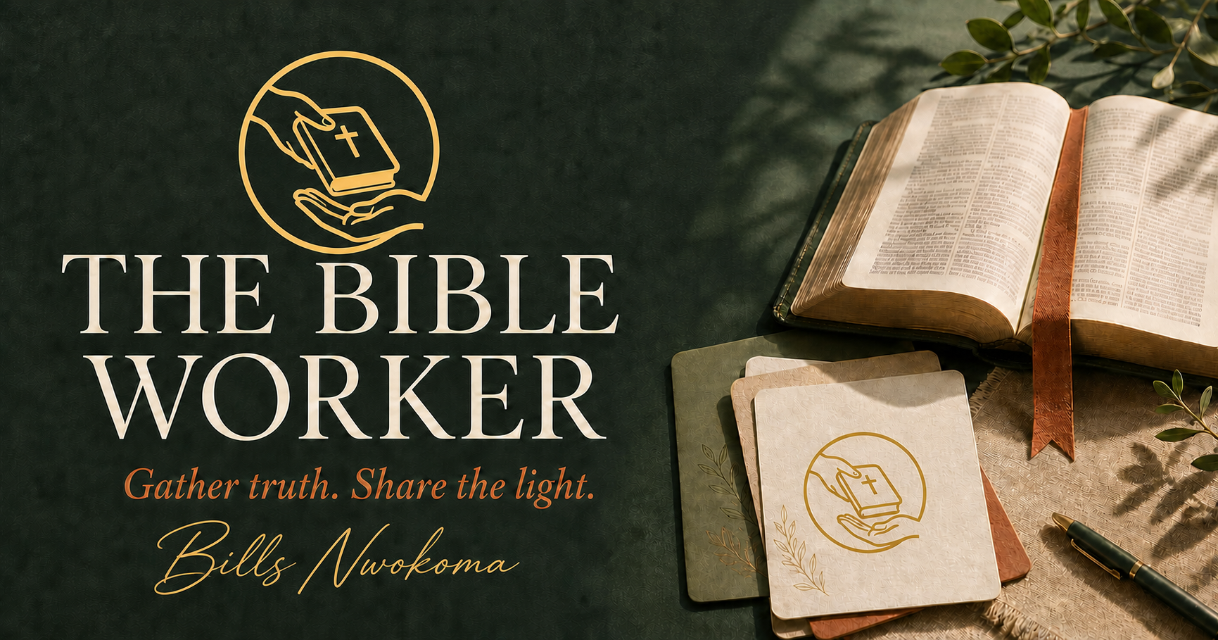The Bible Worker, signed Bills Nwokoma